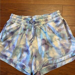 Athleta girl Tie-Dye white purple blue  athletic Shorts